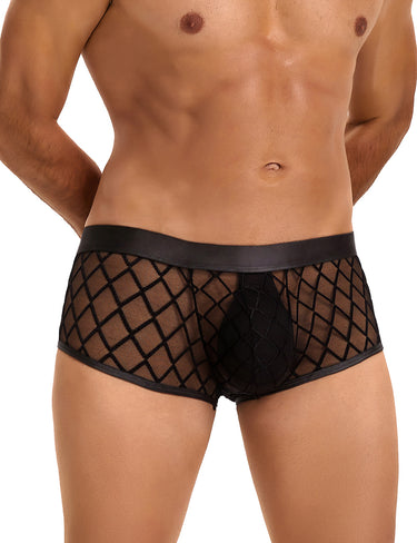 Men's Sheer Black Boxer Underwear: High-Quality & Sexy Design By Scandals